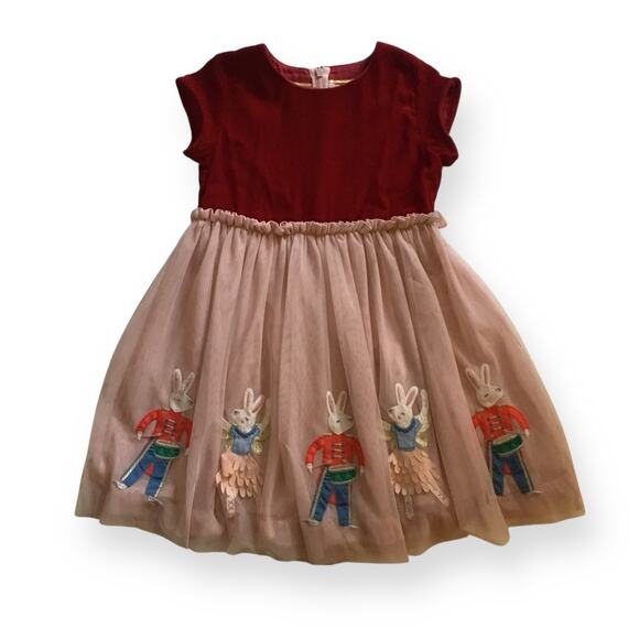 Mini Boden Nutcracker ballet rabbits velvet & tulle dress - Picture 1 of 8